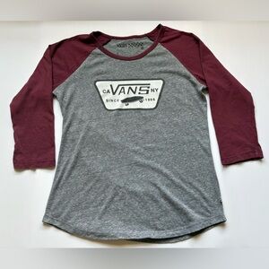 Vans Women’s Raglan 3/4 Sleeve Tee